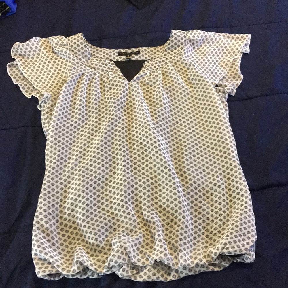 Paisley black and white blouse